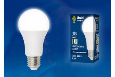 Лампа светодиодная с датчиком освещенности Uniel LED-A60-10W/4000K/E27/PS PLS10WH