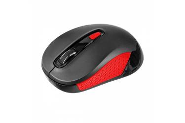 Компьютерная мышь Perfeo Wireless "PARTNER", 4 кн, DPI 800-1600, USB, чёрный/красный