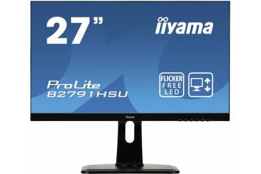 Монитор Iiyama 27" ProLite B2791HSU-B1 черный TN LED 1ms 16:9 HDMI M/M матовая HAS Pivot 300cd 170гр/160гр 1920x1080 D-Sub DisplayPort FHD USB 6.9кг