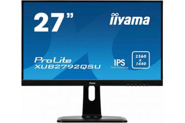 Монитор Iiyama 27" XUB2792QSU-B1 черный IPS LED 5ms 16:9 DVI HDMI M/M матовая HAS Pivot 350cd 178гр/178гр 2560x1440 DisplayPort QHD USB 6.1кг