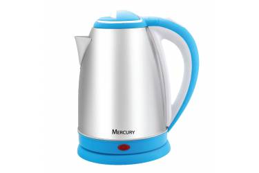 Чайник электрический Mercury MC - 6618 нерж/пл голубой 2л 2000Вт