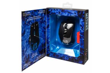 Мышь Oklick 725G DRAGON черный/синий оптическая (2400dpi) USB игровая (5but)