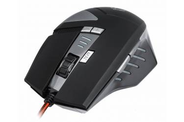 Мышь Oklick 755G HAZARD черный/серебристый/рисунок оптическая (3000dpi) USB игровая (7but)