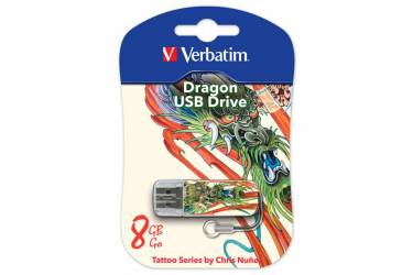 USB флэш-накопитель 8GB Verbatim Mini Tattoo Edition дракон USB2.0