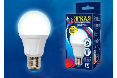 Лампа светодиодная диммир Uniel LED-A60 10W/4000K/E27/FR/DIM PLP01WH ЯРКАЯ РОССИЯ 