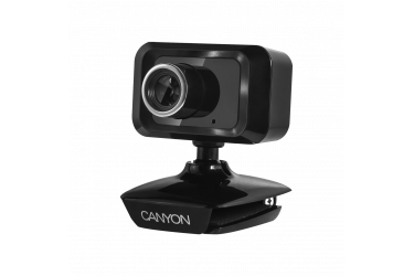 cam CANYON Enhanced 1.3 Megapixels resolution webcam with USB2.0 cable length 1.25m, Black