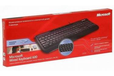 Клавиатура Microsoft 600 черная Wired USB (ANB-00018) (плохая упаковка)