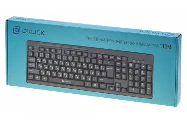 Клавиатура Oklick 110M черный USB