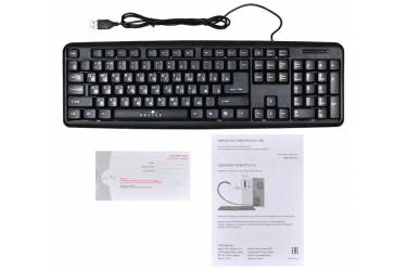 Клавиатура Оклик 180M черный USB (плохая упаковка)