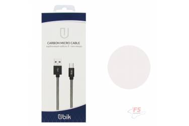 Кабель USB Ubik micro UM01 Carbon 2A (1,2m) white