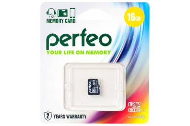 Карта памяти Perfeo MicroSDHC 16GB Class 10