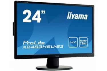 Монитор Iiyama 24" ProLite B2483HS-B3 черный VA LED 1ms 16:9 M/M матовая HAS Pivot 1000:1 250cd 170гр/160гр 1920x1080 D-Sub DisplayPort FHD 5.1кг