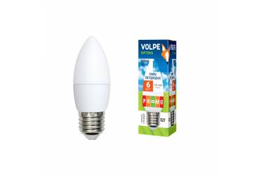 Лампа светодиодная Volpe LED-C37-8W/DW/6500/E27/FR/O свеча мат
