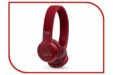 Наушники беспроводные (Bluetooth) JBL LIVE 400 BT накладные красные