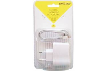 СЗУ SmartBuy NOVA, 2.1А кабель для iPhone 5/6/7/8/X/New iPad Белый