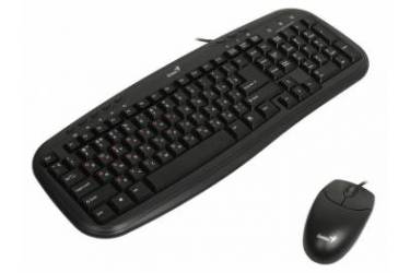 Комплект клавиатуара+мышь Genius KM-200 PS/2 черный