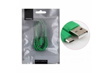 Кабель USB Smartbuy MicroUSB нейлон, длина 1 м, зеленый