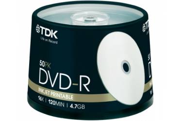 Диск DVD-R TDK 4,7GB 16х CB/50