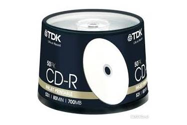 Диск CD-R TDK 700MB 52x CB/25