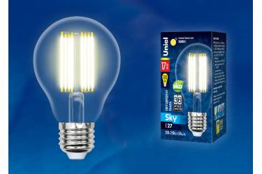 Светодиодная (LED) Лампа FIL (прозрачная) Uniel LED-A70-17W/3000K/E27/CL PLS02WH