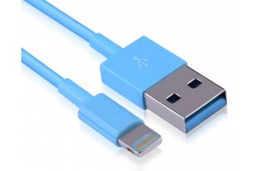 Кабель USB Smartbuy Apple 8 pin цветные, длина 1,2 м, голубой