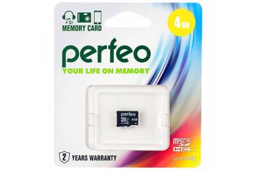 Карта памяти Perfeo MicroSDHC 4GB Class 10