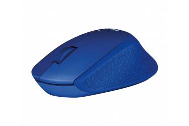 Мышь Logitech M330 Silent Plus синий оптическая (1000dpi) беспроводная USB (2but)