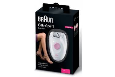 Эпилятор Braun Silk-pil 1 1170 скор.:1 насад.:1 от электр.сети белый