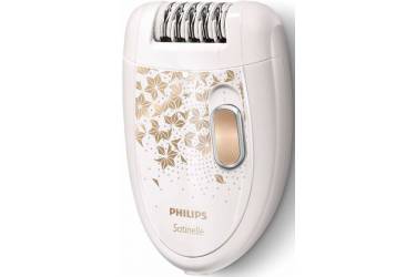 Эпилятор Philips HP6428/00 скор.:2 насад.:1 от электр.сети белый/золотистый