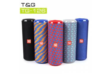 Беспроводная (bluetooth) акустика Portable TG126 (Синий + оранжевый)