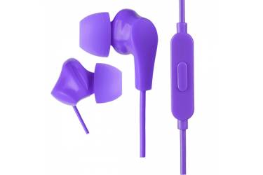 Наушники Perfeo ALPHA внутриканальные c микрофоном фиолетовые
