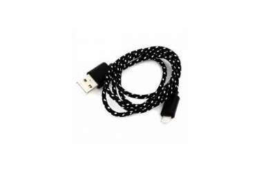 Кабель USB Smartbuy Apple 8 pin нейлон, 1 м, черный