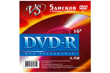 Диск DVD-RW Vs 4,7GB 4x конверт/5