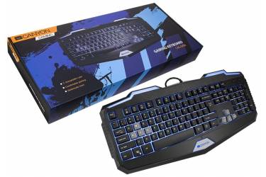 Клавиатура CANYON Gaming  Wired multimedia gaming keyboard with lighting effect, 108pcs r color black