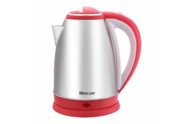 Чайник электрический Mercury MC - 6617 нерж/пл красный 2л 2000Вт