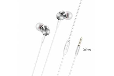 Наушники Borofone BM52 Revering wired earphones with microphone Silver