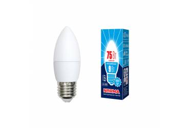 Лампа светодиодная Uniel Norma LED-C37-9W/NW/E27/FR/NR 4000K свеча