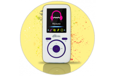 Портативный цифровой плеер Ritmix RF-4450 4Gb белый/фиолетовый