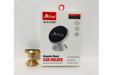 Автодержатель магнитный Allison ALS-H367 к панели шарнир 360* золото