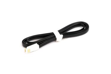 Кабель USB micro, плоский  чёрный, 1м