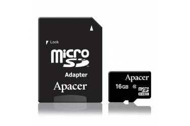 Карта памяти Apacer MicroSDHC 16GB Class 10 + adapter