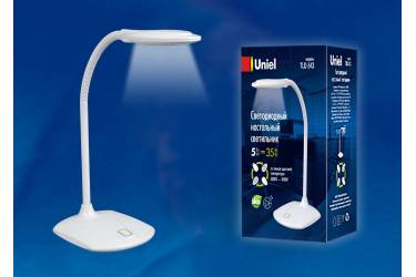 Светильник настольный Uniel LED TLD-543 White/LED/350Lm/3 режима 3000-4500K 5W. Мех выкл