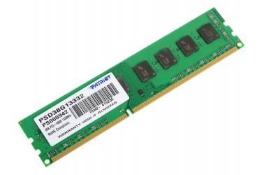 Память DDR3 8Gb 1333MHz Patriot PSD38G13332 RTL PC3-10600 CL9 DIMM 240-pin 1.5В