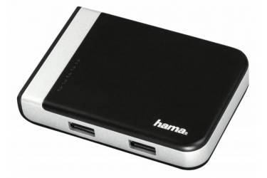 Разветвитель USB 3.1 Hama Kombi 2порт. черный (00054546)