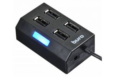 Разветвитель USB 2.0 Buro BU-HUB4-U2.0 4порт. черный
