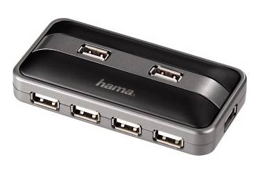 Разветвитель USB 2.0 Hama Active1:7 7порт. черный (00078483)