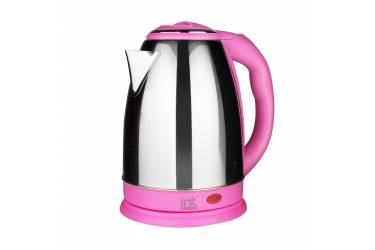 Чайник электрический IRIT IR-1337 металл, цветной пластик розовый 1500Вт 1,8л