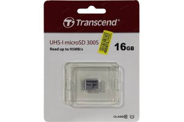 MicroSDHC флэш-накопитель 16GB Class 10 Transcend  UHS-1 U1 TLC