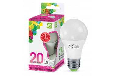 Лампа светодиодная ASD LED-A60-standard 20Вт 230В Е27 6500К 1800Лм