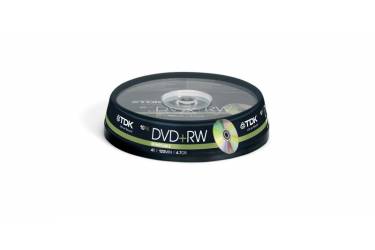 Диск DVD+RW Tdk 4,7GB 4x CB/10